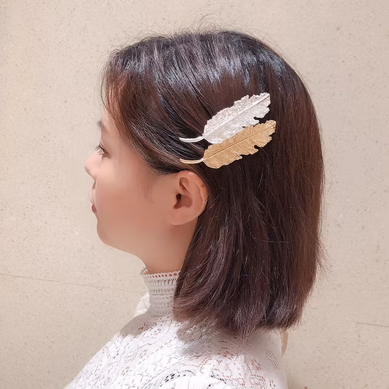 금속 잎 불가사리 합금 머리핀 덕빌 옆 머리 장식